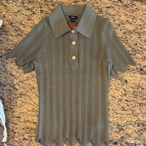 Express Olive Green Knit Blouse